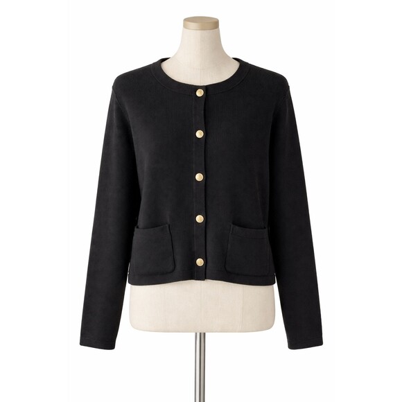 J. Crew Sweaters - J.Crew Emilie Sweater Lady Jacket Size XL Black Gold Buttons Cardigan Pockets